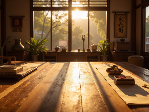 命理说团队办公室，专业命理师工作场景，传统文化氛围，现代化办公环境